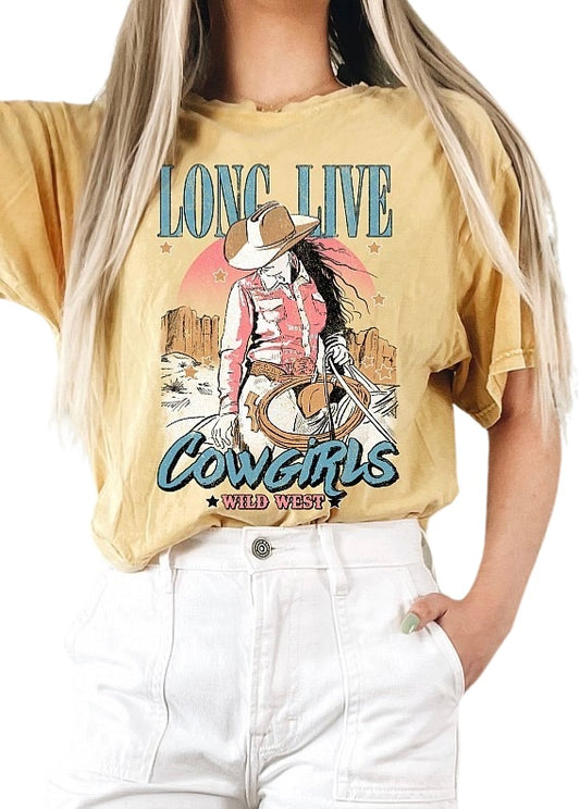 Long Live Cowgirls Graphic Tee SM#7379 MD#7380 LG#7381