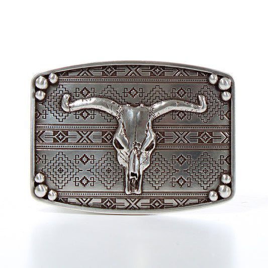 Nocona Pattern Bull Skull Belt Buckle #8450