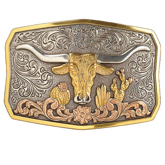 Nocona Longhorn Cactus Belt Buckle #7167