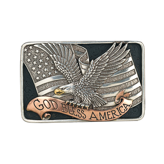 Nocona God Bless America Belt Buckle #8454