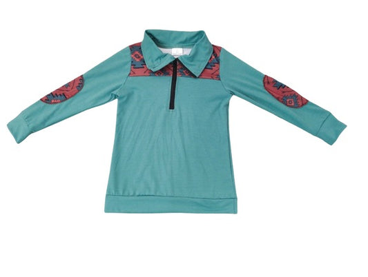 Western Aztec Boys Pullover