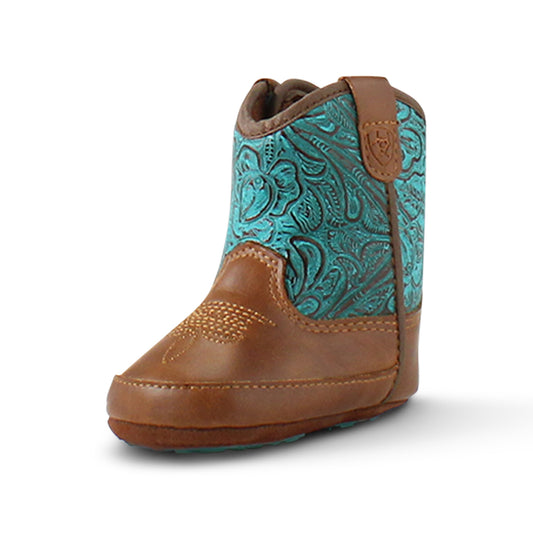 Ariat LIL' STOMPERS Turquoise Embossed Boots sizes0-4,#7096-#7100