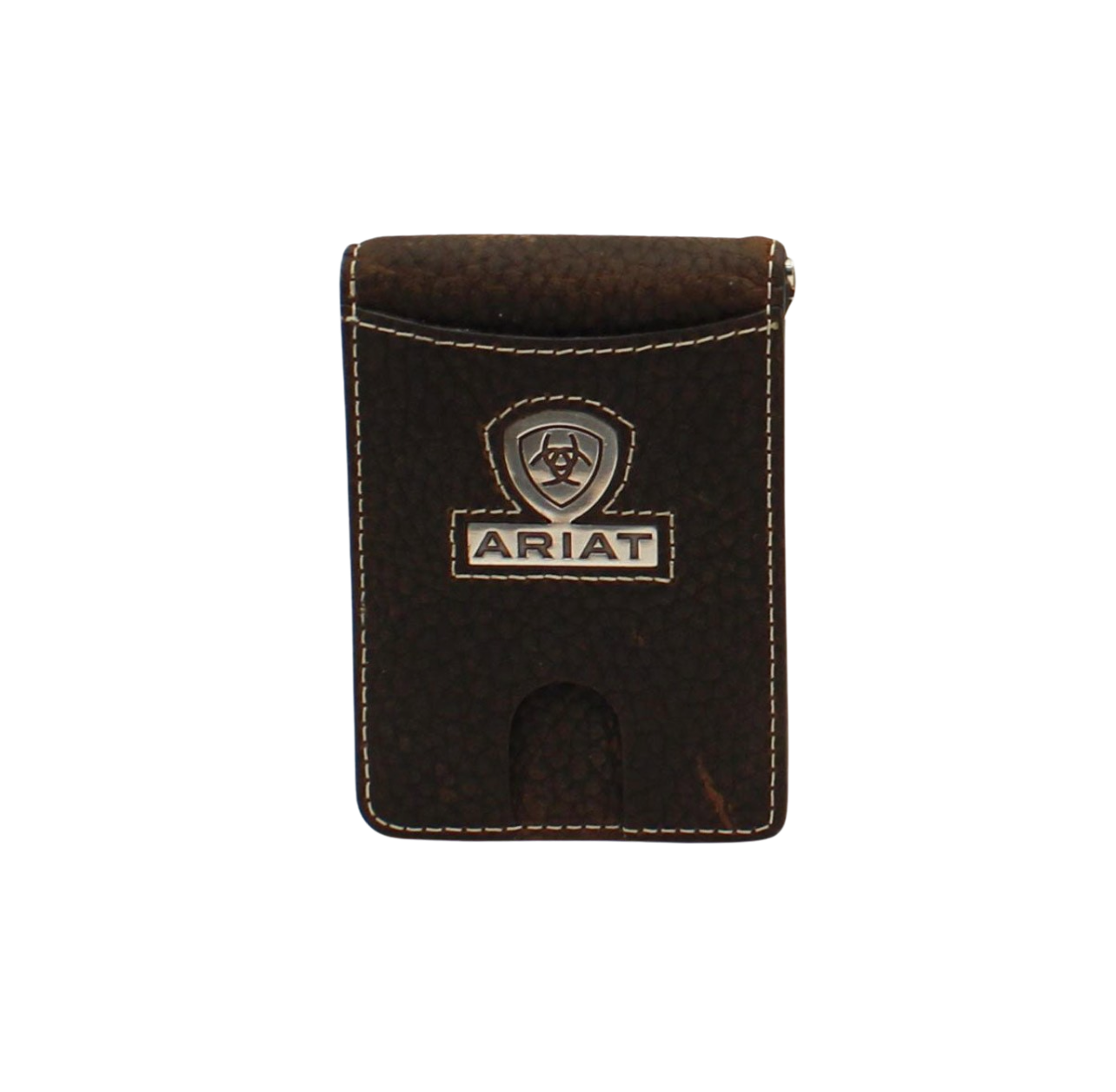 Ariat Brown Rowdy Shield Bifold Money Clip #5760