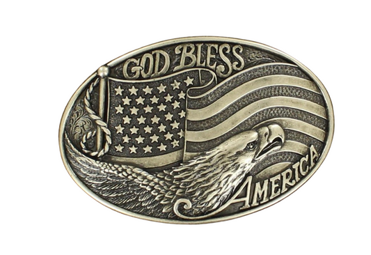 Nocona God Bless America Belt Buckle #1705